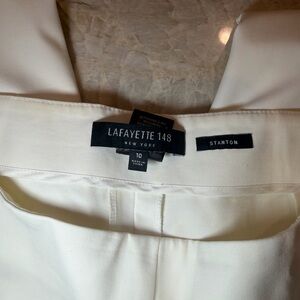 Lafayette 148 New York Cream Ankle Pants